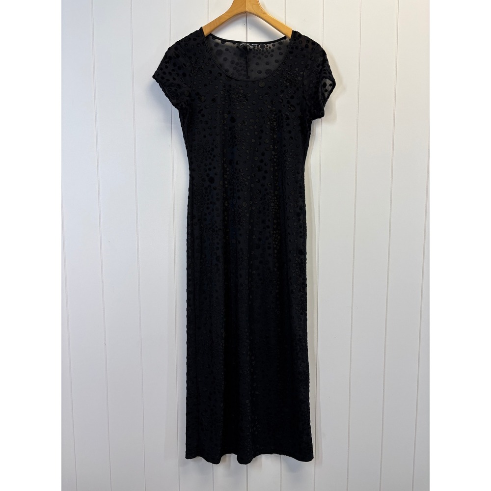 Vintage Esprit de Corp Women Whimsigoth Burnout Velvet Sheer Maxi Dress Size M